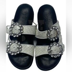 Schutz Ariel Sandal Size 7.5 B WHITE Made in Brazil
